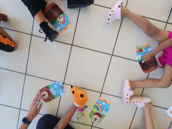 children on the floor during an activity